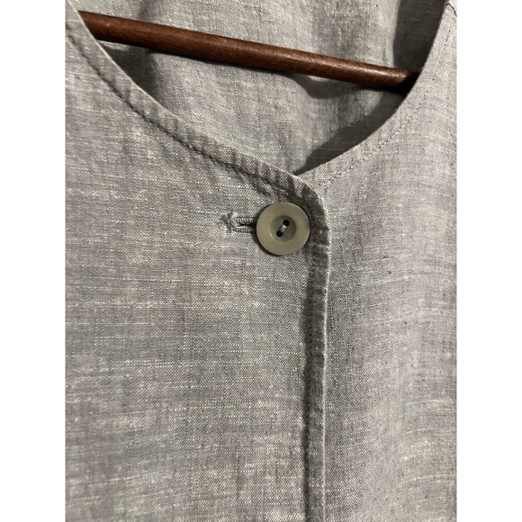 Eileen Fisher Hemp Cotton Tunic Jacket Button Front Size M Lagenlook Minimalist - Picture 3 of 11